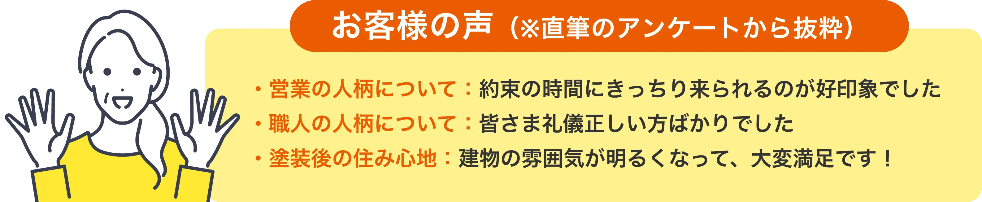 お客様直筆アンケート
